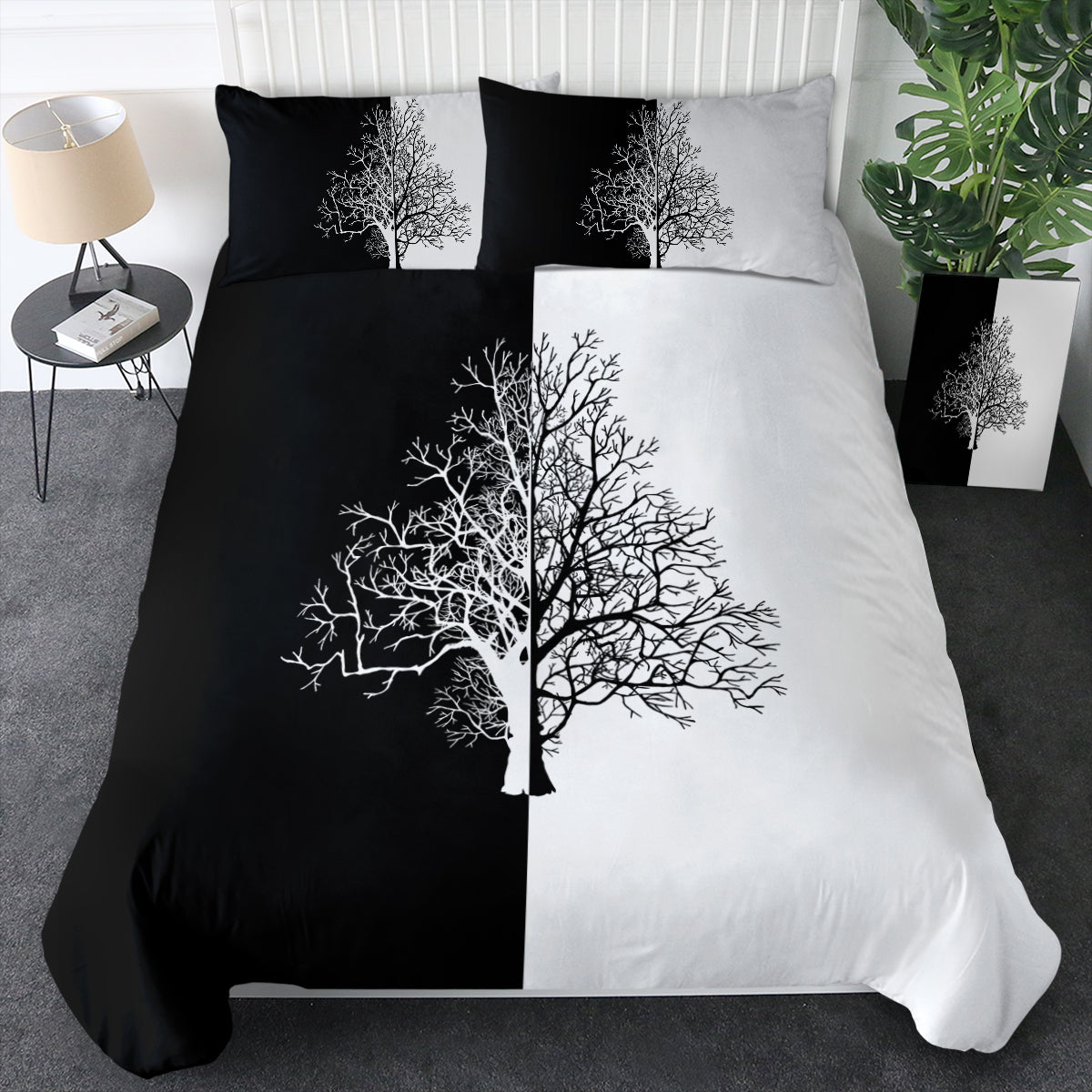 B&W Big Plant Bedding Set B&W Big Plant Bedding Set