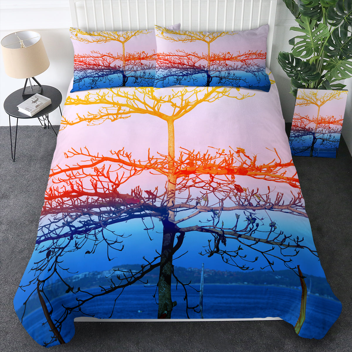 Beautiful Color Big Tree Bedding Set Beautiful Color Big Tree Bedding Set