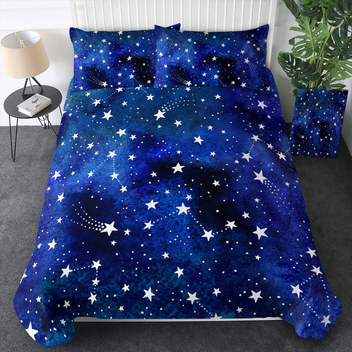 Blue Tint Galaxy Stars Bedding Set Blue Tint Galaxy Stars Bedding Set