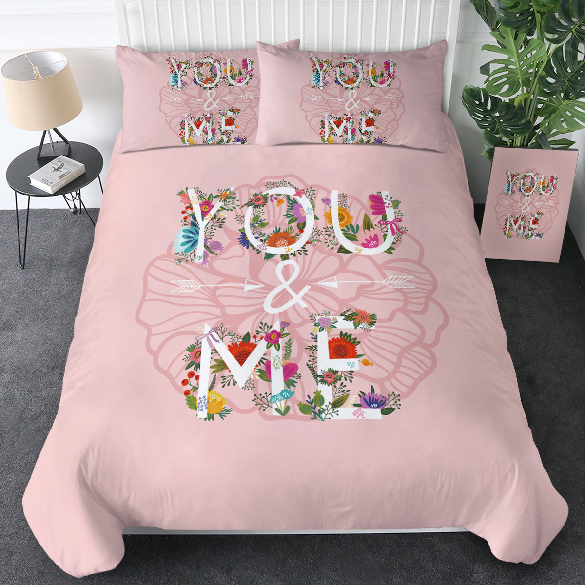 Floral You And Me Pink Theme Bedding Set Floral You And Me Pink Theme Bedding Set