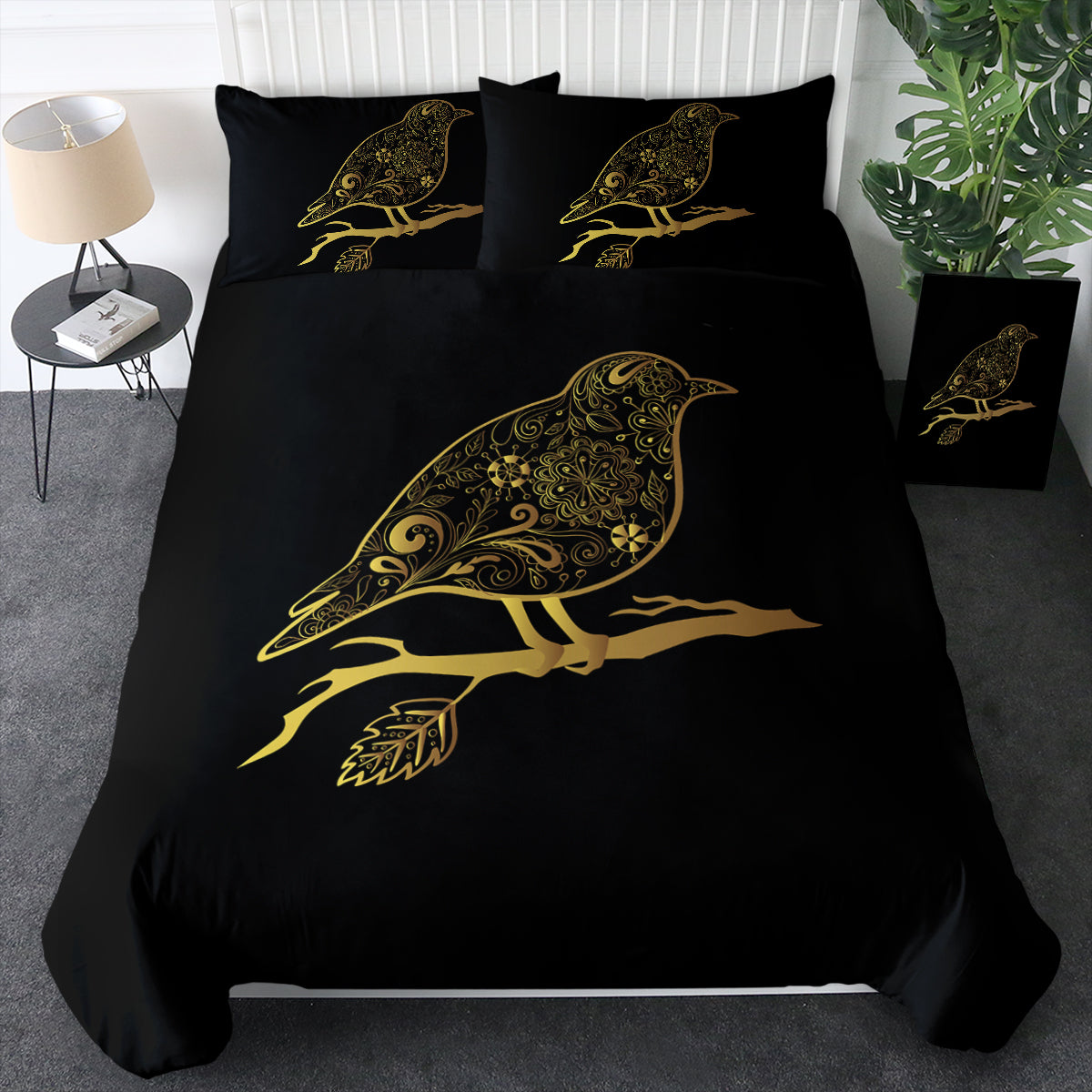 Golden Mandala Sunbird Bedding Set Golden Mandala Sunbird Bedding Set