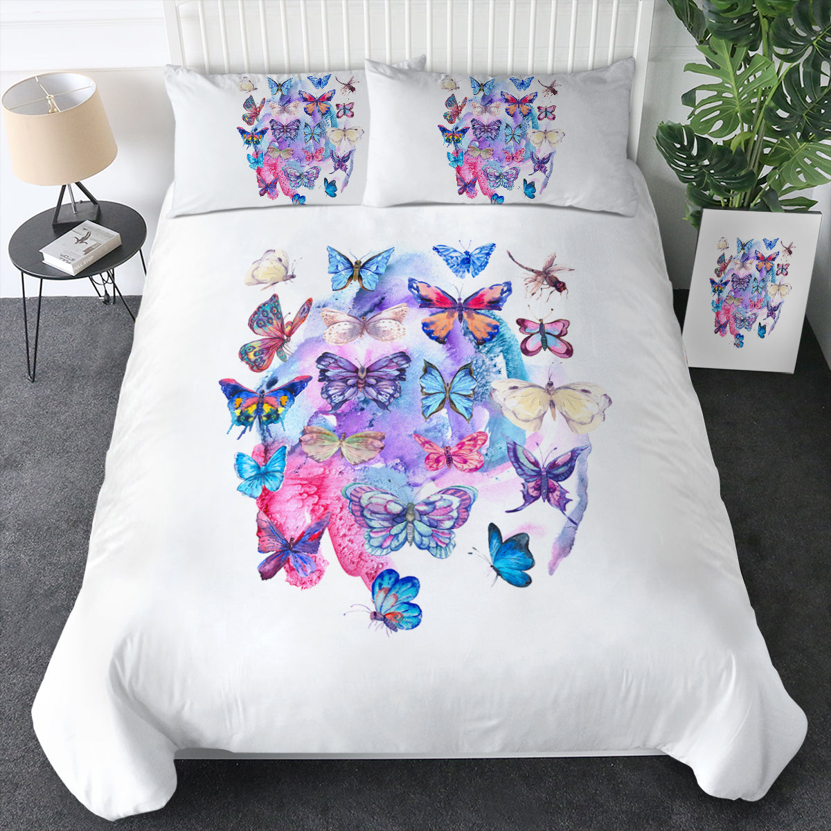 Pink & Purple Butterflies Bedding Set Pink & Purple Butterflies Bedding Set