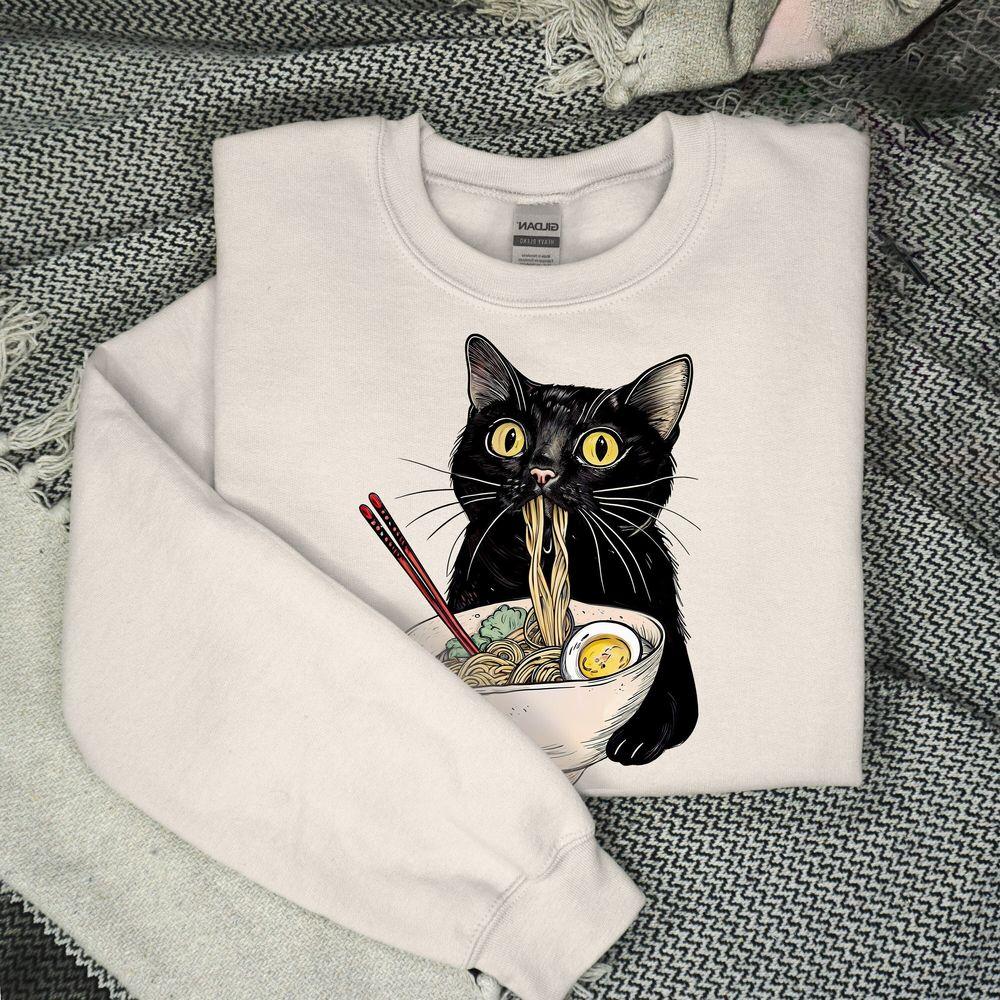 Noodle Ca Ramen Cat Foodie Lover Black Cat Noodle Retro Cat Tees Cat Lover Black Cat Tee Shirt Noodle Ca Ramen Cat Foodie Lover Black Cat Noodle Retro Cat Tees Cat Lover Black Cat Tee Shirt